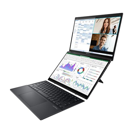 ASUS Zenbook Duo 14 OLED - Intel Ultra 9 185H/32GB/2TB SSD/14"/2,8K/OLED/Touch/120Hz/2y PUR/Win 11 Pro/šedá