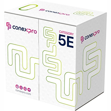 Kabel Conexpro UTP kabel ekonomy, CAT5e, PVC, 24AWG, 305m, šedý