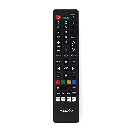 Nedis TVRC45PASHBK - Náhradní Dálkový Ovladač | Panasonic / Sharp TV | Předprogramovaný | Černá