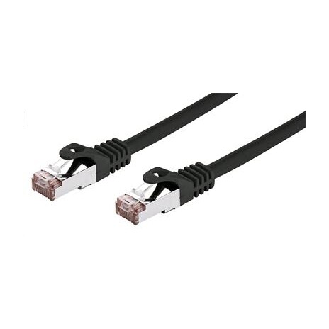 Kabel C-TECH patchcord Cat6, FTP, černý, 1m