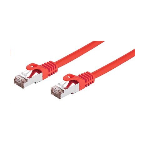 Kabel C-TECH patchcord Cat6, FTP, červený, 2m