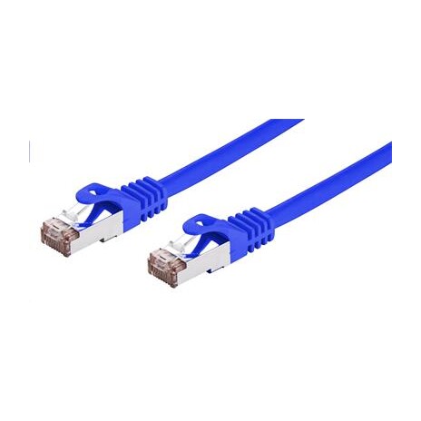 Kabel C-TECH patchcord Cat6, FTP, modrý, 0,5m