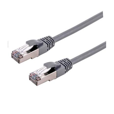 Kabel C-TECH patchcord Cat6a, S/FTP, šedý, 10m