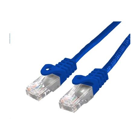 Kabel C-TECH patchcord Cat6, UTP, modrý, 0,25m