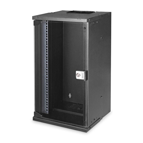 DIGITUS DN-49105 Nástěnná skříň 12U, SOHO PRO, nesmontovaná, 10", 595 x 315 x 300 mm, černá (RAL 9005)