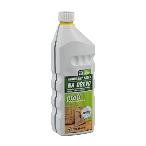 Ochranný nátěr na dřevo DEN BRAVEN Profi 1kg zelený