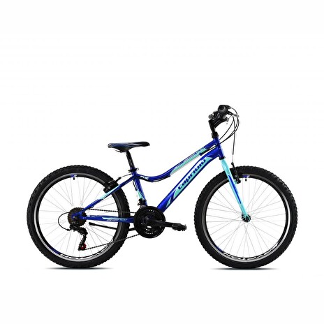 Dětské jízdní kolo Capriolo DIAVOLO DX 400 24"/13" modro/tyrkysové