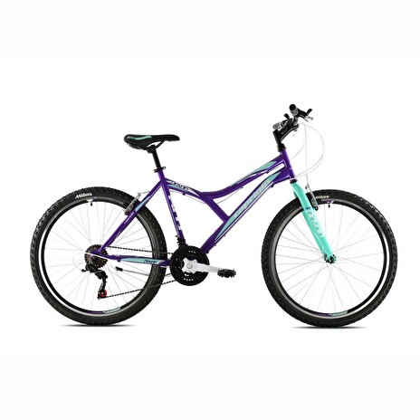 Horské jízdní kolo Capriolo DIAVOLO DX 600 26"/19" fialovo/tyrkysové