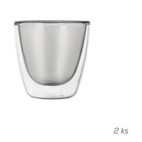 Sklenice ORION Double espresso 2ks 110ml Grey