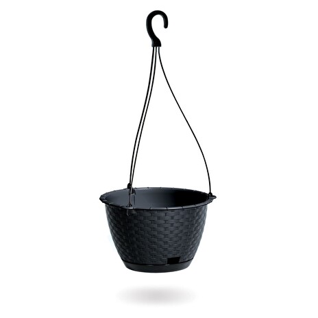 Květináč Prosperplast RATOLLA ROUND W antracit závěsný 21,5cm