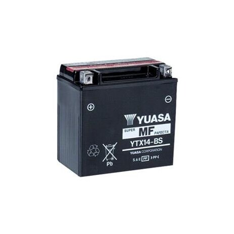 Baterie motocyklová 12V/12Ah YUASA YTX14-BS
