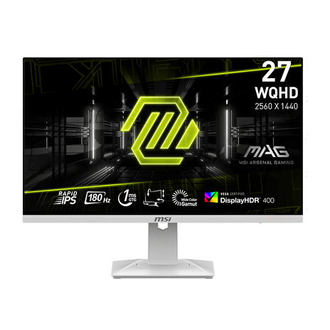 MSI Gaming monitor MAG 274QRFW, 27" Rapid IPS/2560x1440 (WQHD)/ 180Hz/1ms/2x HDMI/DP/Výškově nastavitelný/Pivot