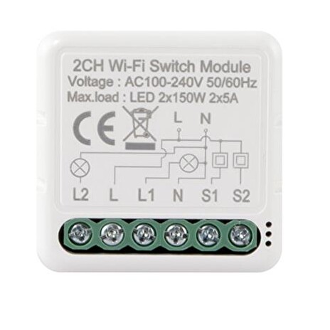 Smart ovladač osvětlení CEL-TEC L130W 2Ch WiFi Tuya