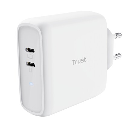 TRUST MAXO 65W 2P USB-C CHARGER WHT