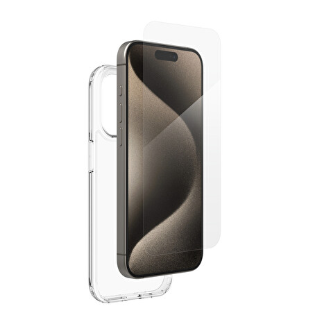InvisibleShield Elite 360° sklo + kryt iPhone 15 Pro průhledný