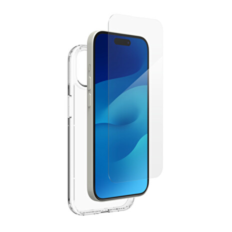 InvisibleShield Elite 360° sklo + kryt iPhone 15 - průhledný