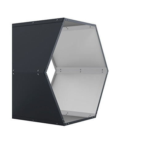 Přístřešek na dřevo G21 HEX 53 - 92 x 60 cm, antracitový