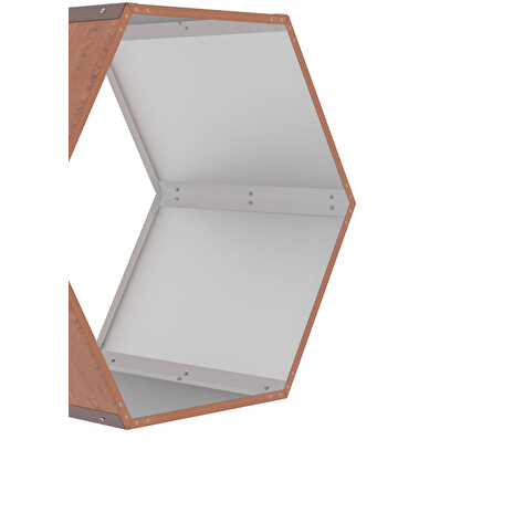 Přístřešek na dřevo G21 HEX 53 - 92 x 60 cm, hnědý
