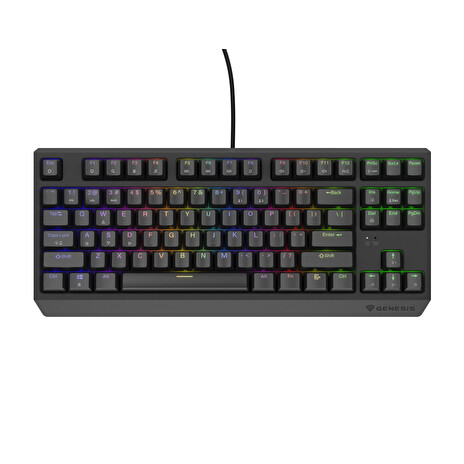 Genesis herní klávesnice THOR 230/TKL/RGB/Outemu Brown/Drátová USB/US layout/Černá