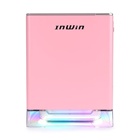 In Win A1 Plus/Mini ITX/Transpar./Růžová/650W/80PLUS Gold
