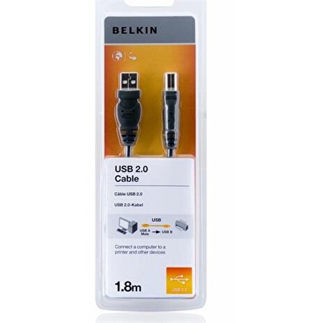 Belkin kabel USB 2.0. A/B řada standard, 1,8m