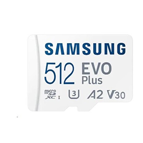 Samsung EVO Plus/micro SDXC/512GB/160MBps/UHS-I U3 / Class 10/+ Adaptér