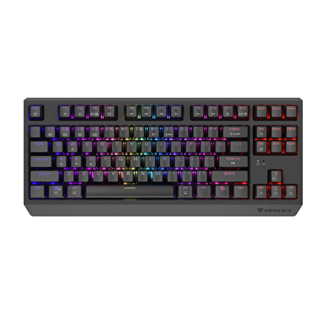 GENESIS herní klávesnice THOR 230/TKL/RGB/Outemu Red/Bezdrátová USB + Bluetooth/US layout/Černá