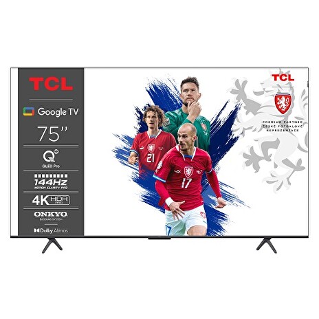 TCL 75T8B SMART TV 75" QLED/4K UHD/Direct LED/144Hz/4xHDMI/1xUSB/LAN/GoogleTV