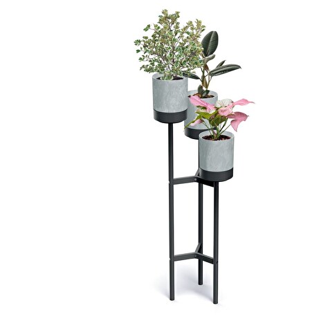 Stojan Prosperplast na květiny Bloomie Stand šedý 42 cm
