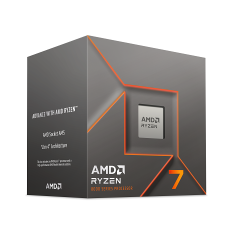 AMD Ryzen 7 8C/16T 8700F (4.1GHz/5.0GHz,24MB,65W,AM5,No Graphics) Box with Wraith Stealth cooler