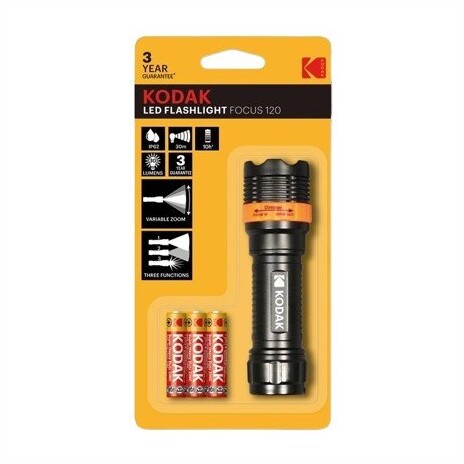 LED svítilna Kodak Focus 120 Flashlight + 3x AAA Extra Heavy Duty