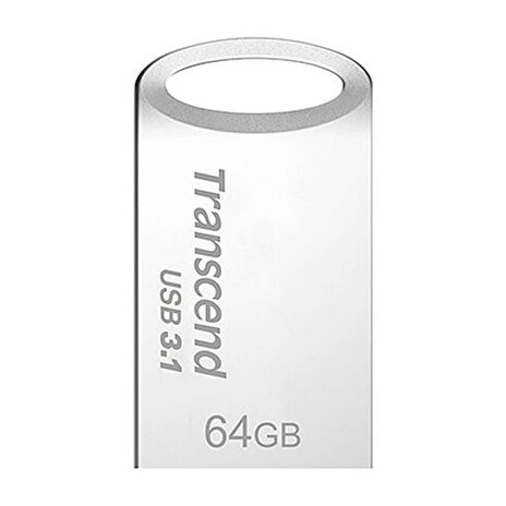 Transcend 64GB JetFlash 710S, USB 3.1 Gen 1 flash disk, malé rozměry, stříbrný kov