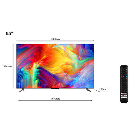 TCL 55P735 TV SMART Google TV LED/139cm/4K UHD/2700 PPI/DVB-T2/C/S2/VESA