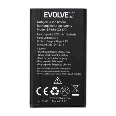 EVOLVEO originální baterie 1700 mAh pro EasyPhone XO