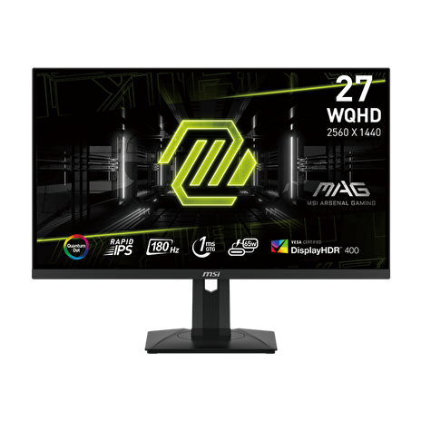 MSI Gaming monitor MAG 274QRF QD E2, 27" Rapid IPS/2560x1440 (WQHD)/180Hz/1ms/DP/2xHDMI/USB-C/USB/Výškově nast./pivot
