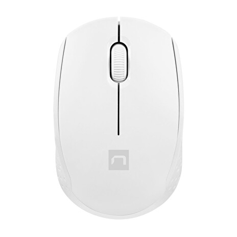 Myš Natec STORK + podložka ZDARMA/Kancelářská/Optická/1 600 DPI/Bezdrátová USB/Bílá