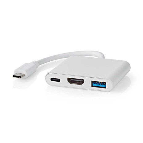 Nedis CCGB64770WT01 - USB Adaptér| USB 3.2 Gen 1 | USB-C Zástrčka | USB-A Zásuvka /USB-C Zásuvka / Výstup HDMI | 0.10 m|