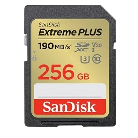 SanDisk Extreme PLUS SDXC 256GB 190MB/s V30 UHS-I