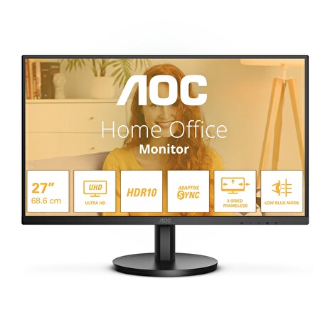 AOC/U27B3M/27"/VA/4K UHD/60Hz/4ms/Black/3R