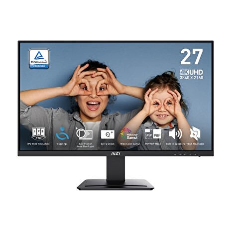 MSI Pro/MP273U/27"/IPS/4K UHD/60Hz/4ms/Black/2R