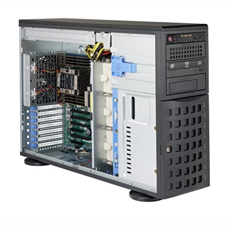 SUPERMICRO Tower/4U CSE-745BAC-R1K23B-SQ 4U, 8x 3.5"/ 2.5" SAS3/SATA3 Backplane for Hot-Swappable Drives, Front I/O Port