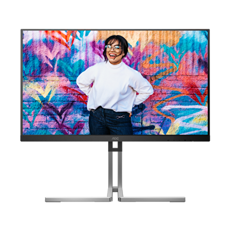 AOC LCD Q27U3CV 27" IPS QD/2560x1440@75Hz/4ms/420cd/HDMI/DP/4xUSB/USB-C/RJ45/Repro/Pivot/HAS/VESA