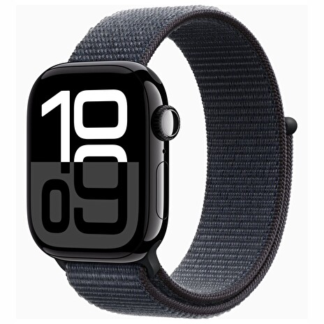 Apple Watch S10/42mm/Jet Black/Sport Band/Ink