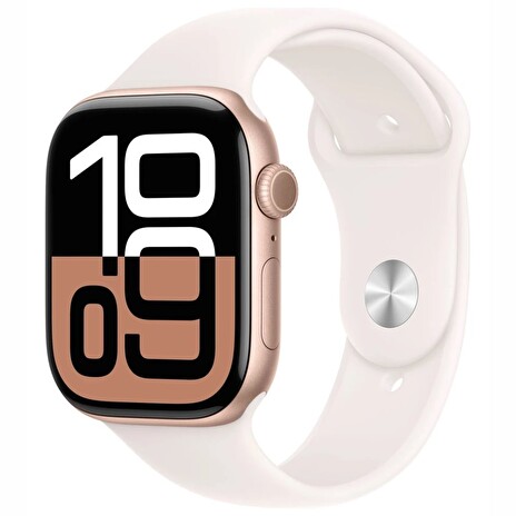 Apple Watch S10/46mm/Rose Gold/Sport Band/Light Blush/-M/L