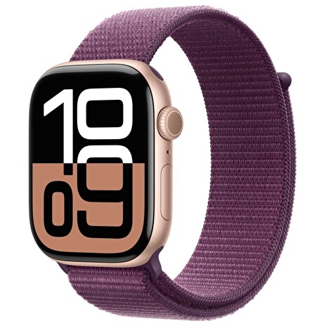 Apple Watch S10/46mm/Rose Gold/Sport Band/Plum