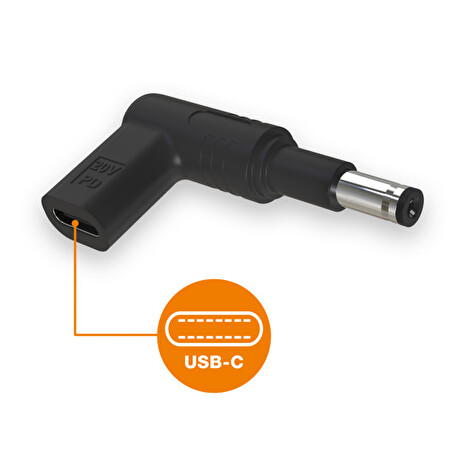 Aligator USB-C napájecí redukce 4,8 x 1,7 mm (prodloužená) pro notebooky Asus/Compaq/HP