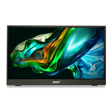Acer LCD PM161QBbmiuux 15,6" IPS LED, 1920x1080, 1xMiniHDMI + 2xType-C + Audio Out, repro 1Wx2, VESA 75x75, Black