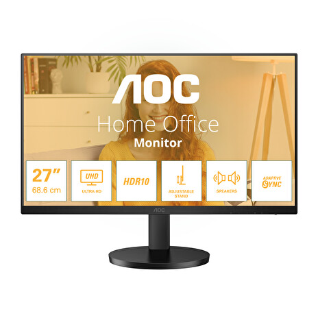 AOC LCD U27B3AF 27" IPS 4K/3840x2160@60Hz/4ms/350cd/2xHDMI/DP/Repro/HAS/VESA