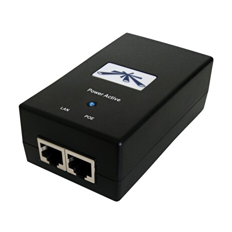 Ubiquiti POE-48, Gigabit PoE adapter 48V/0,5A (24W), pro UAP-PRO, RocketM5-Ti, včetně napájecího kabelu