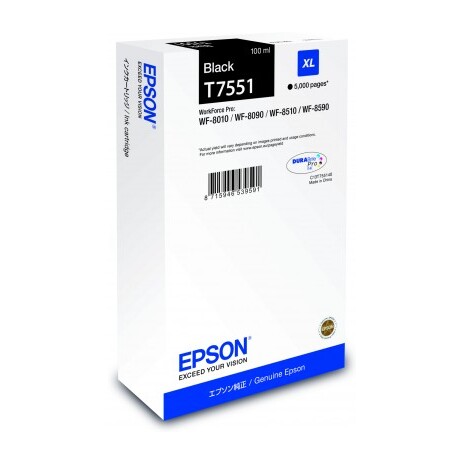 Epson inkoust WF8000 series black XL - 100ml
